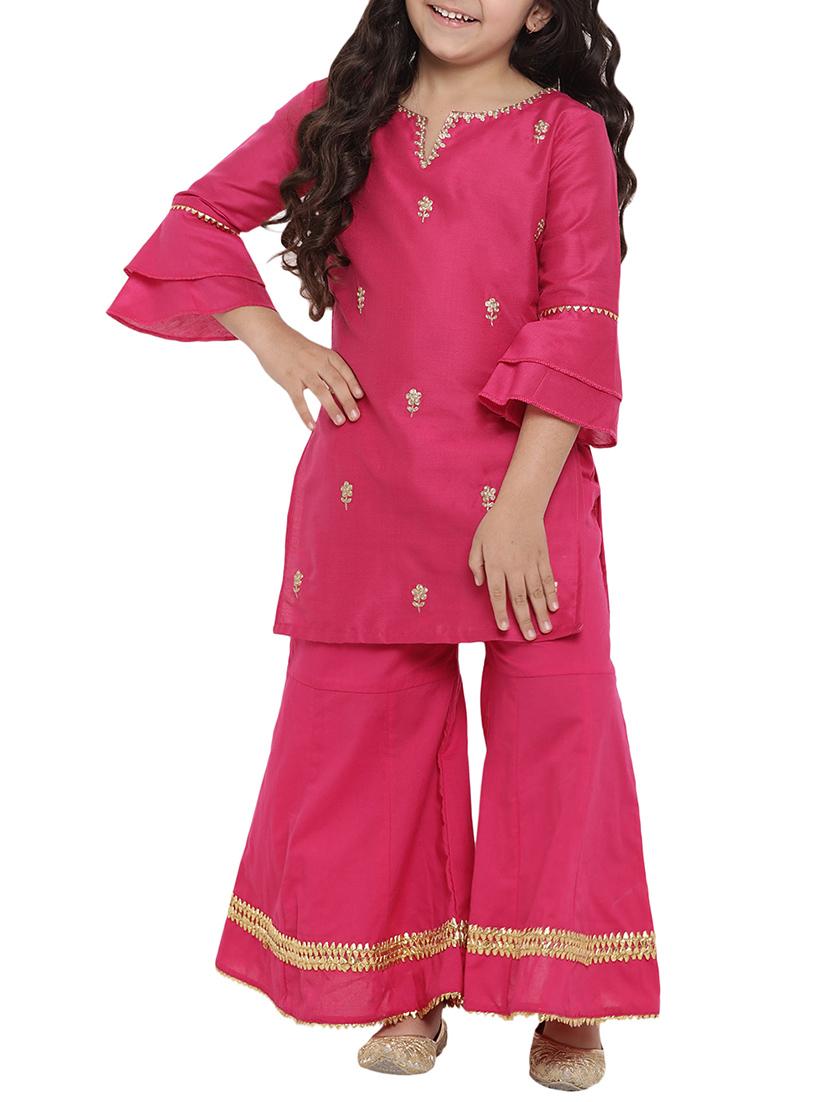 pink cotton suit set - 16128726 - Zoom Image - 1
