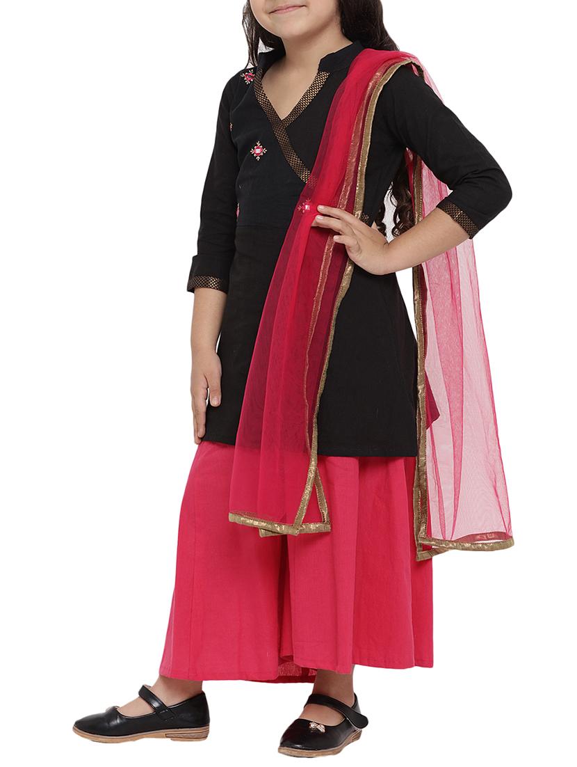 black cotton suit set - 16128728 - Zoom Image - 2