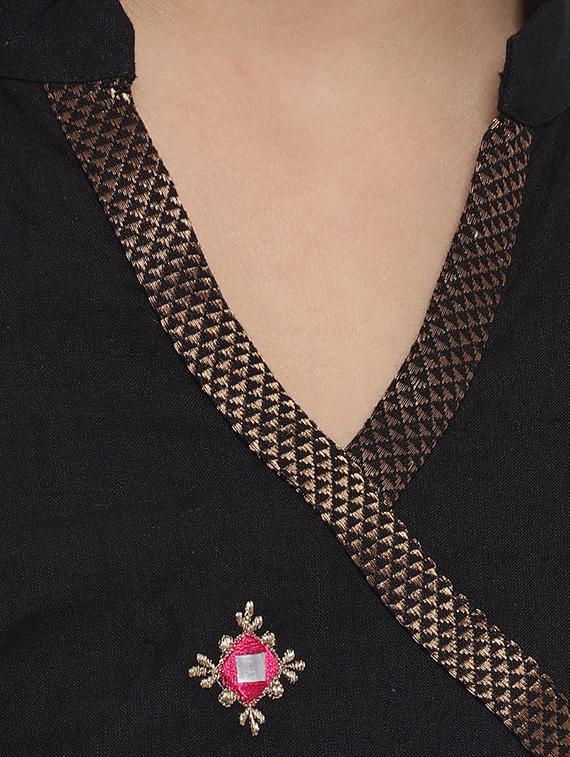 black cotton suit set - 16128728 - Zoom Image - 5