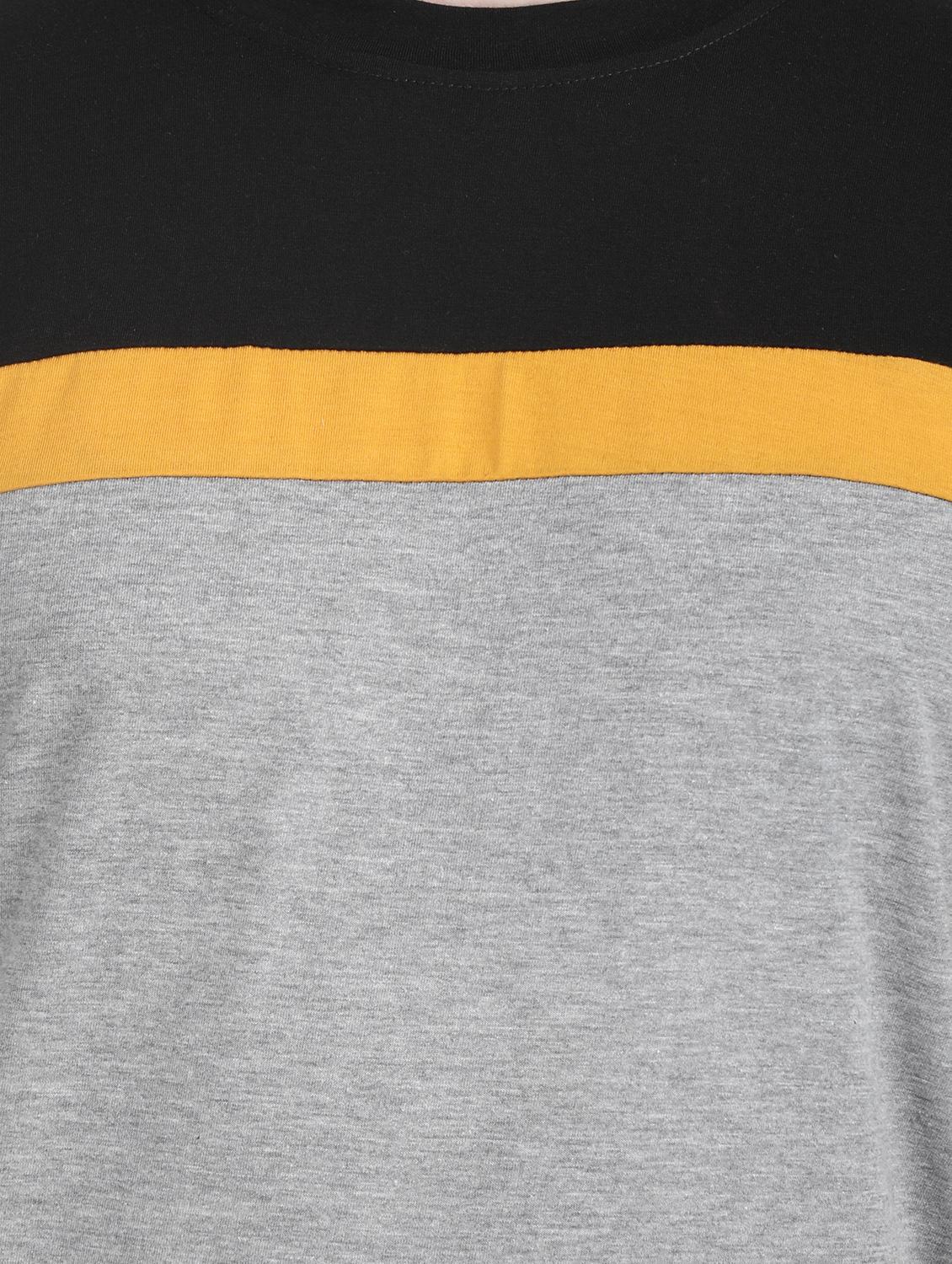 grey color block t-shirt - 16128795 - Zoom Image - 5