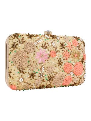 beige metal box clutch - 16128900 - Standard Image - 4