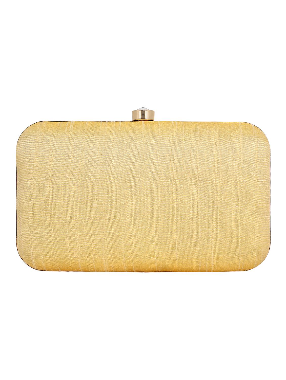 beige metal box clutch - 16128900 - Zoom Image - 2