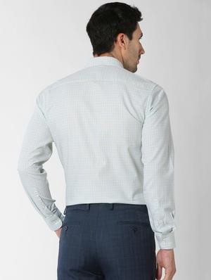 blue printed formal shirt - 16129073 - Standard Image - 3