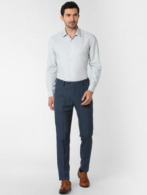 blue printed formal shirt - 16129073 - Standard Image - 4