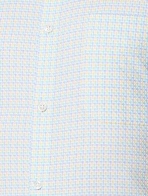 blue printed formal shirt - 16129073 - Standard Image - 5