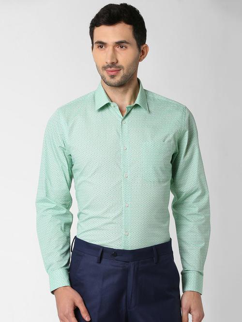 green printed formal shirt - 16129084 - Very Small Image - 1