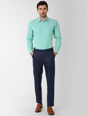 green solid formal shirt - 16129086 - Standard Image - 4