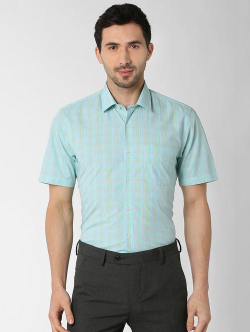 blue checks casual shirt - 16129092 - Very Small Image - 1