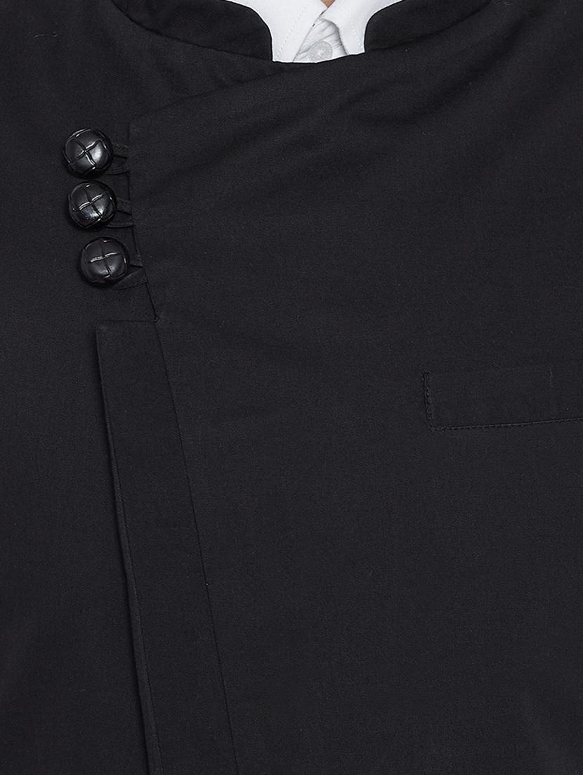 black cotton nehru jacket - 16129334 - Zoom Image - 5