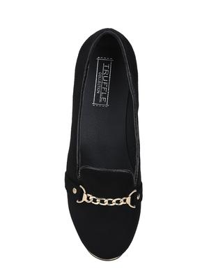 black slip on casual shoes - 16129346 - Standard Image - 4