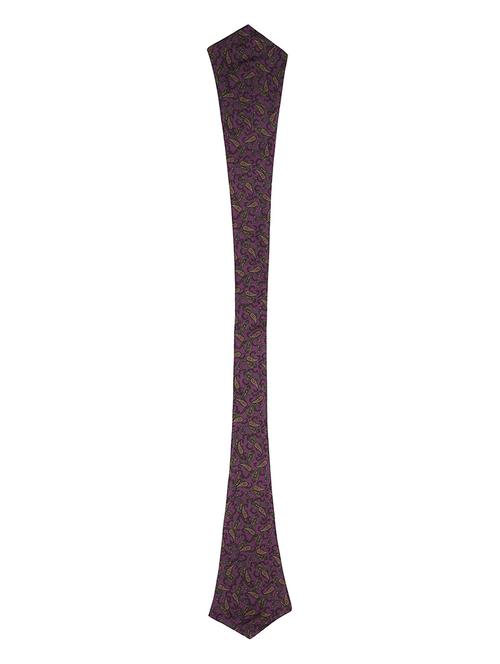 purple pure silk null tie - 16129405 - Standard Image - 1