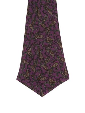 purple pure silk null tie - 16129405 - Standard Image - 2