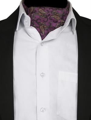 purple pure silk null tie - 16129405 - Standard Image - 3