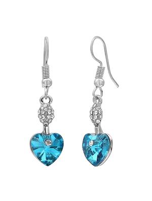 blue crystal drop earring - 16129408 - Standard Image - 2