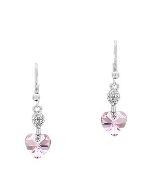 pink crystal drop earring - 16129409 - Standard Image - 2