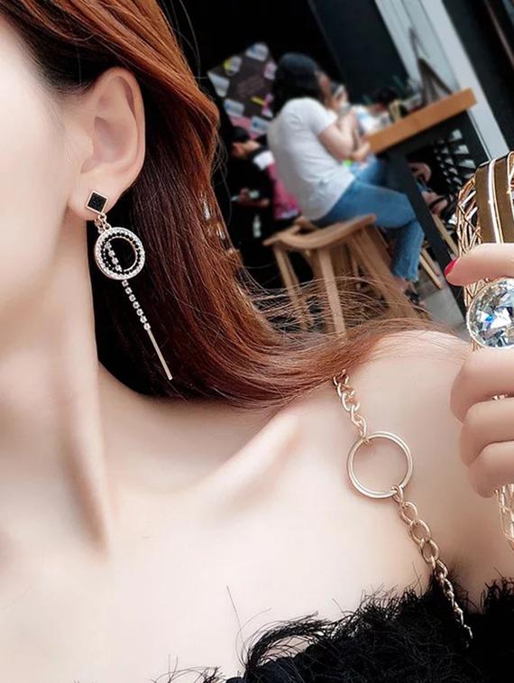 black drop earring - 16129411 - Zoom Image - 5