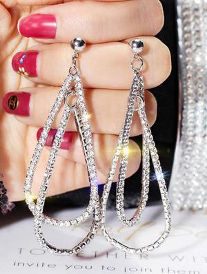 silver drop earring - 16129412 - Standard Image - 2