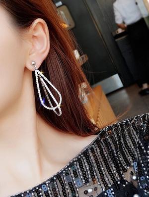 silver drop earring - 16129412 - Standard Image - 3