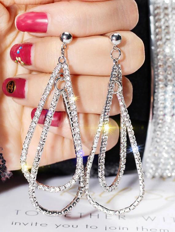 silver drop earring - 16129412 - Zoom Image - 2