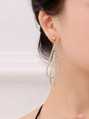 gold drop earring - 16129413 - Standard Image - 4