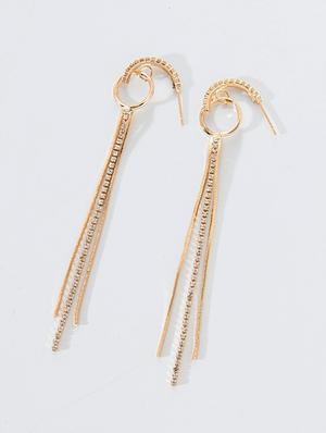 gold hoop earring - 16129416 - Standard Image - 2