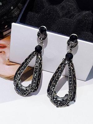 black drop earring - 16129418 - Standard Image - 3