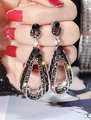 black drop earring - 16129418 - Standard Image - 4