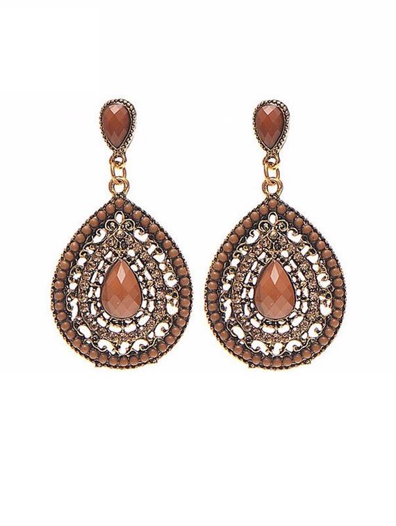 brown drop earring - 16129423 - Zoom Image - 3