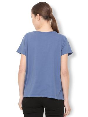 gathered neck textured top - 16129814 - Standard Image - 2