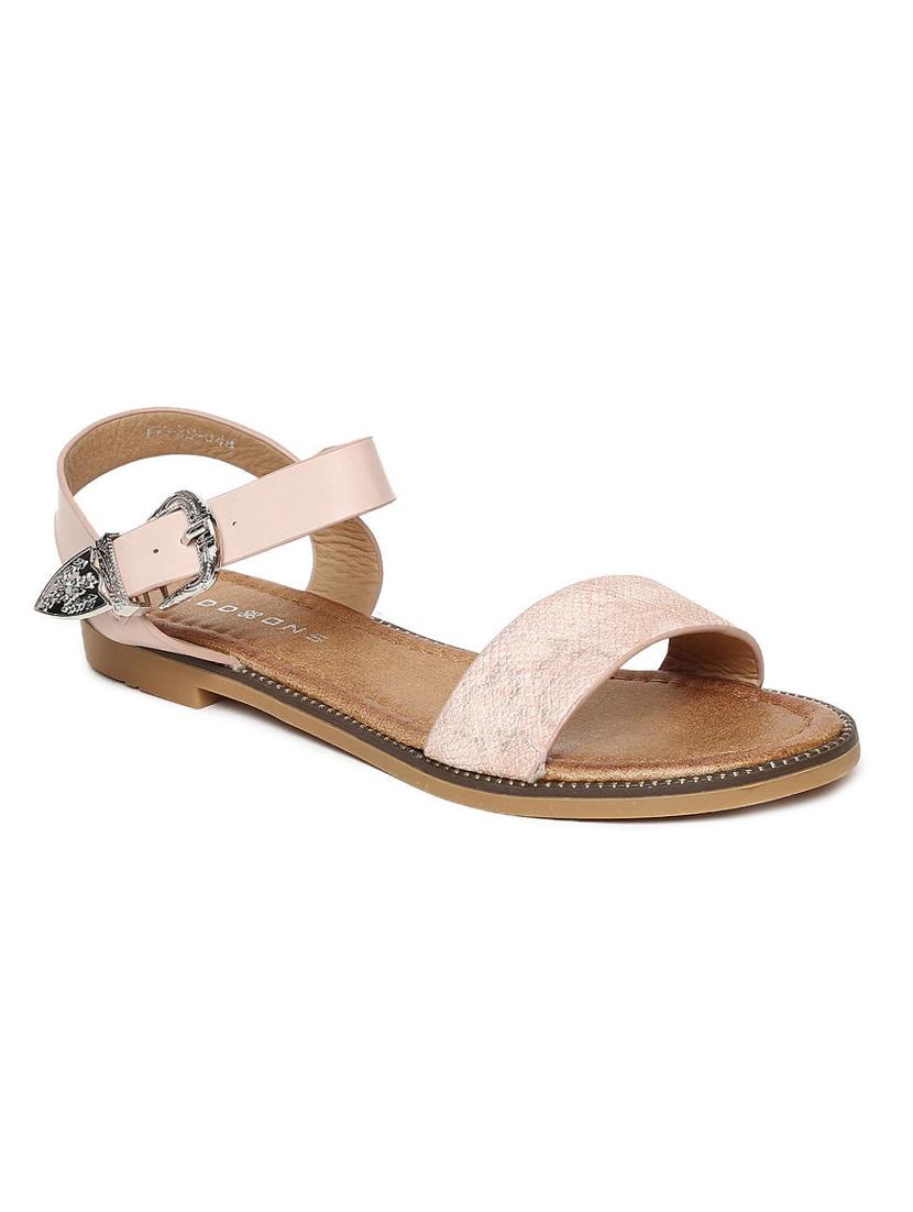 pink pu back strap sandals - 16129843 - Zoom Image - 1