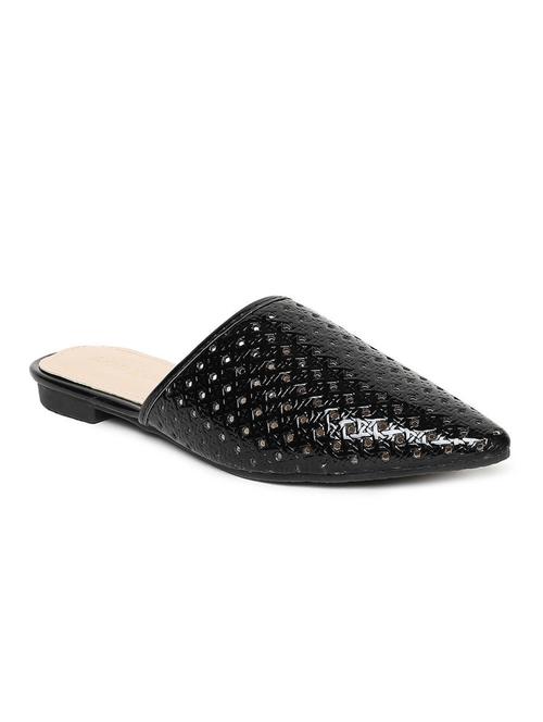 black pu mules sandals - 16129844 - Standard Image - 1
