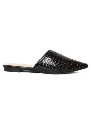 black pu mules sandals - 16129844 - Standard Image - 2