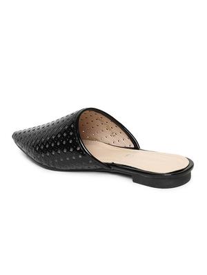 black pu mules sandals - 16129844 - Standard Image - 3