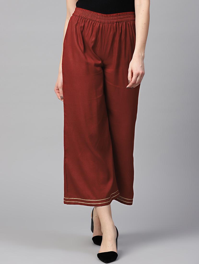 high rise lace trim palazzo - 16130262 - Zoom Image - 1