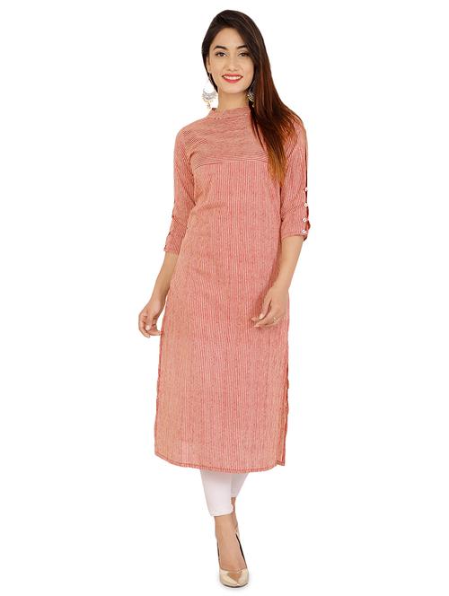 Striped straipes kurta - 16130877 - Standard Image - 1