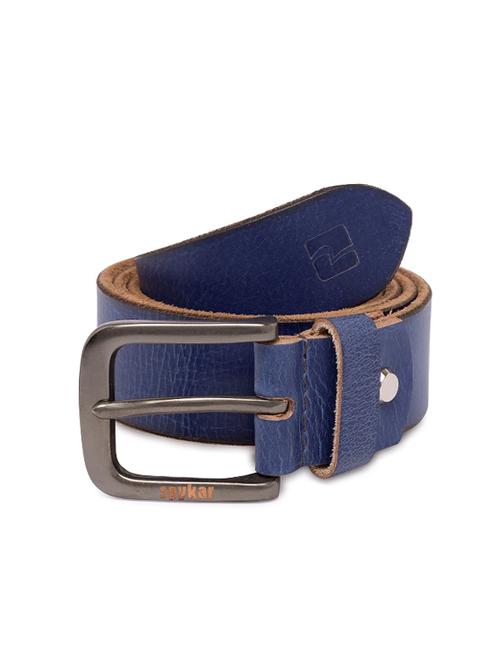 blue leather belt - 16130952 - Standard Image - 1