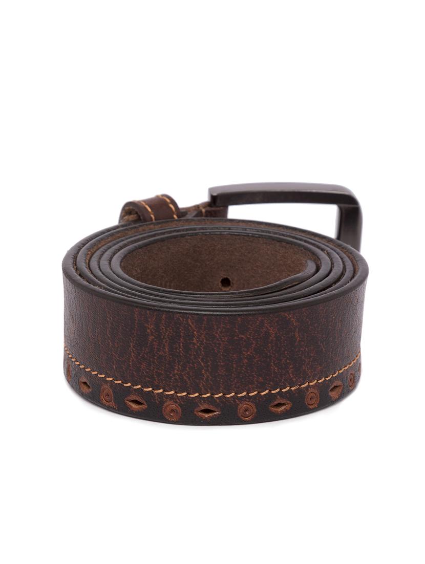 brown leather belt - 16130959 - Zoom Image - 3