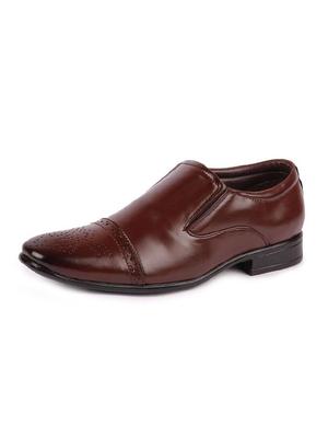brown pu slip on ons - 16131025 - Standard Image - 2