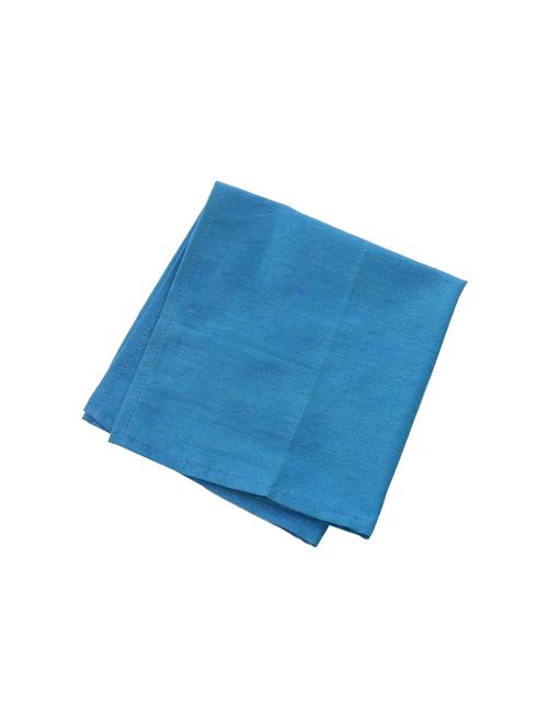 blue cotton pocketsquare - 16131059 - Standard Image - 1