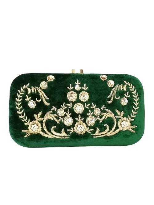 green velvet box clutch - 16131228 - Very Small Image - 1