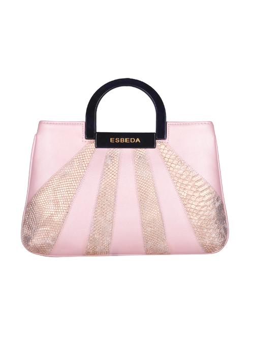 pink leatherette (pu) regular handbag - 16131475 - Standard Image - 1
