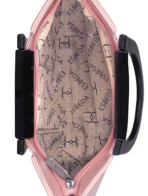 pink leatherette (pu) regular handbag - 16131475 - Standard Image - 3