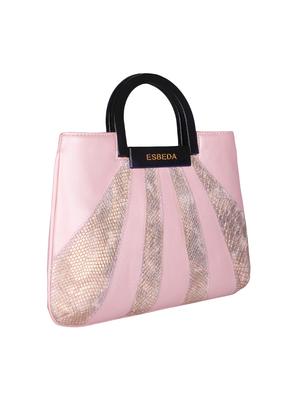 pink leatherette (pu) regular handbag - 16131475 - Standard Image - 4
