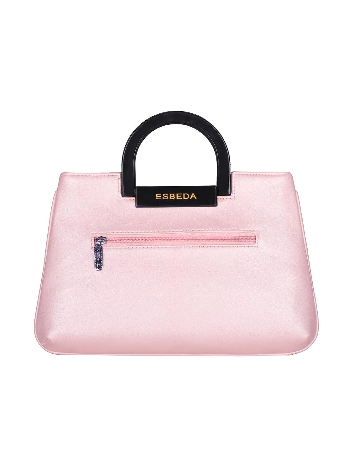 pink leatherette (pu) regular handbag - 16131475 - Zoom Image - 2