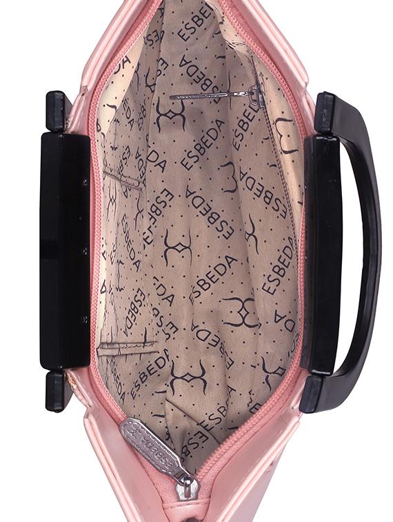 pink leatherette (pu) regular handbag - 16131475 - Zoom Image - 3