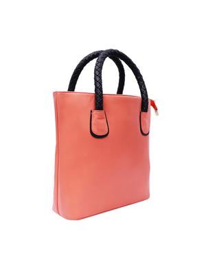 pink leatherette (pu) regular satchel - 16131951 - Standard Image - 4