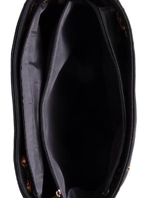 black leatherette (pu) regular handbag - 16131966 - Standard Image - 3