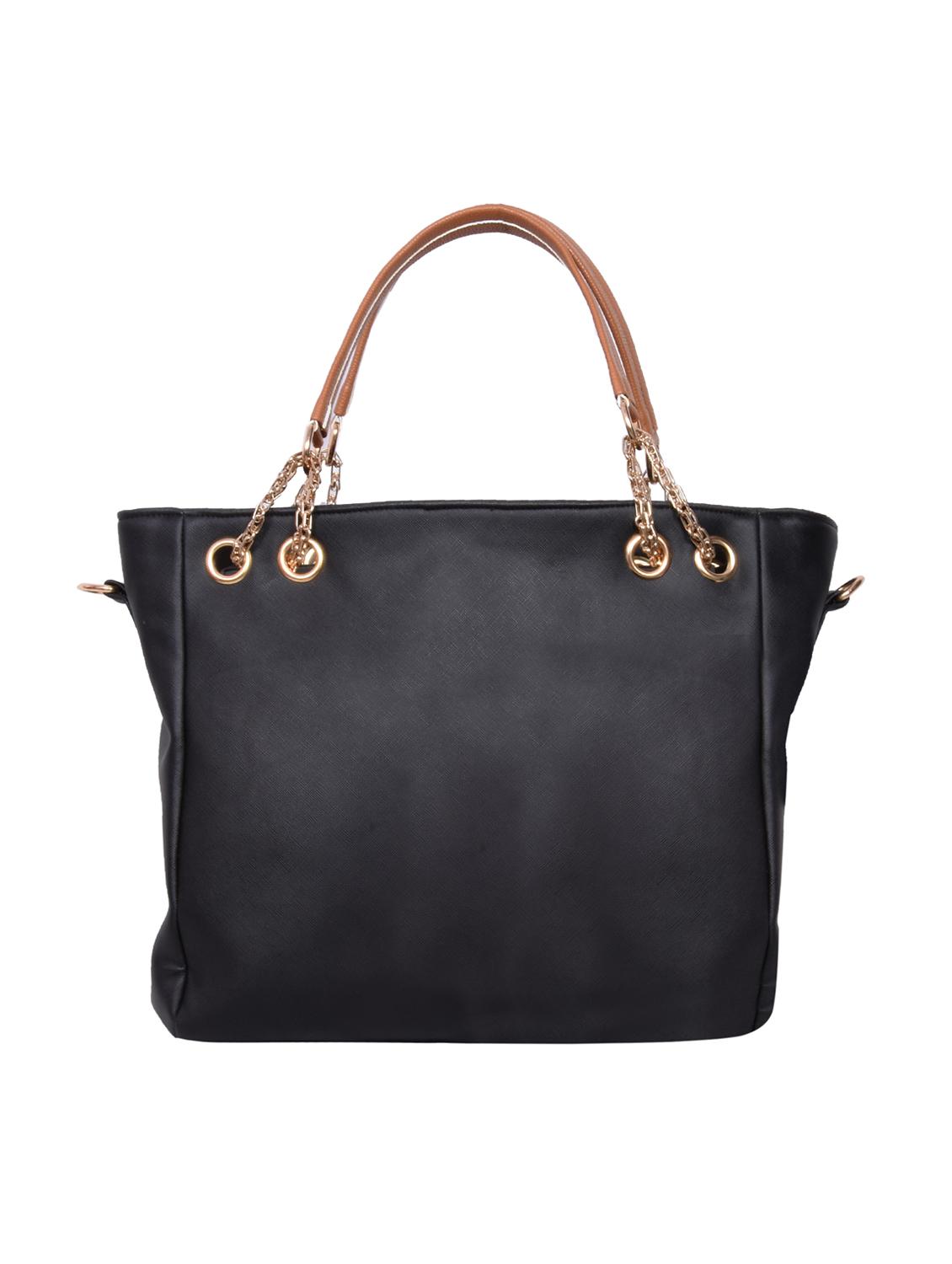 black leatherette (pu) regular handbag - 16131966 - Zoom Image - 2