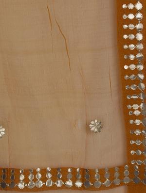 orange chanderi gota patti dupatta - 16132511 - Standard Image - 2