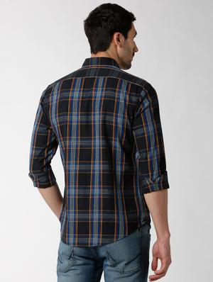 black checkered casual shirt - 16132923 - Standard Image - 3